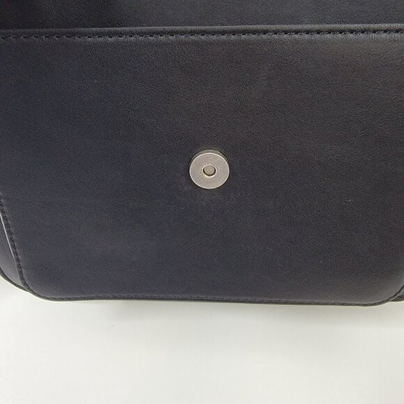 Pixie Mood Black Vegan Leather Crossbody Bag – 10"x8"x3" Minimalist Design - Picture 8 of 15